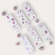 Load image into Gallery viewer, Lovely Garden Wax Melts by Pure Essence Scent—white scented wax decorated with dried botanicals and decorative pebbles.