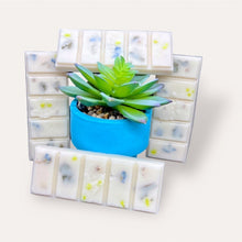 Load image into Gallery viewer, Mango Ciruela Wax Melts by Pure Essence Scent—white scented wax decorated with dried botanicals and decorative pebbles.