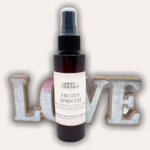 Load image into Gallery viewer, Fruity Apricot Room and Linen Spray by Pure Essence Scent-Amber plastic spray bottles filled with scented liquid.