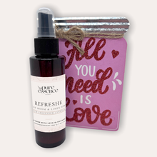 Load image into Gallery viewer, Refreshe Room and Linen Spray by Pure Essence Scent-Amber plastic spray bottles filled with scented liquid.