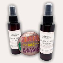 Load image into Gallery viewer, Strawberry Punch Room and Linen Spray by Pure Essence Scent-Amber plastic spray bottles filled with scented liquid.